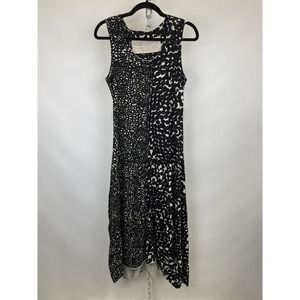 Rundholz EUC Black Label B & W unique Patterned maxi dress with tulip hem.